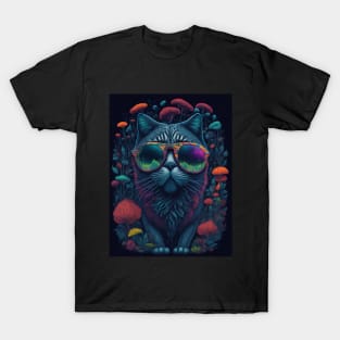 Techno T-Shirt - Techno Organism - Catsondrugs.com - Techno, rave, edm, festival, techno, trippy, music, 90s rave, psychedelic, party, trance, rave music, rave krispies, rave flyer T-Shirt Scale + Placement T-Shirt